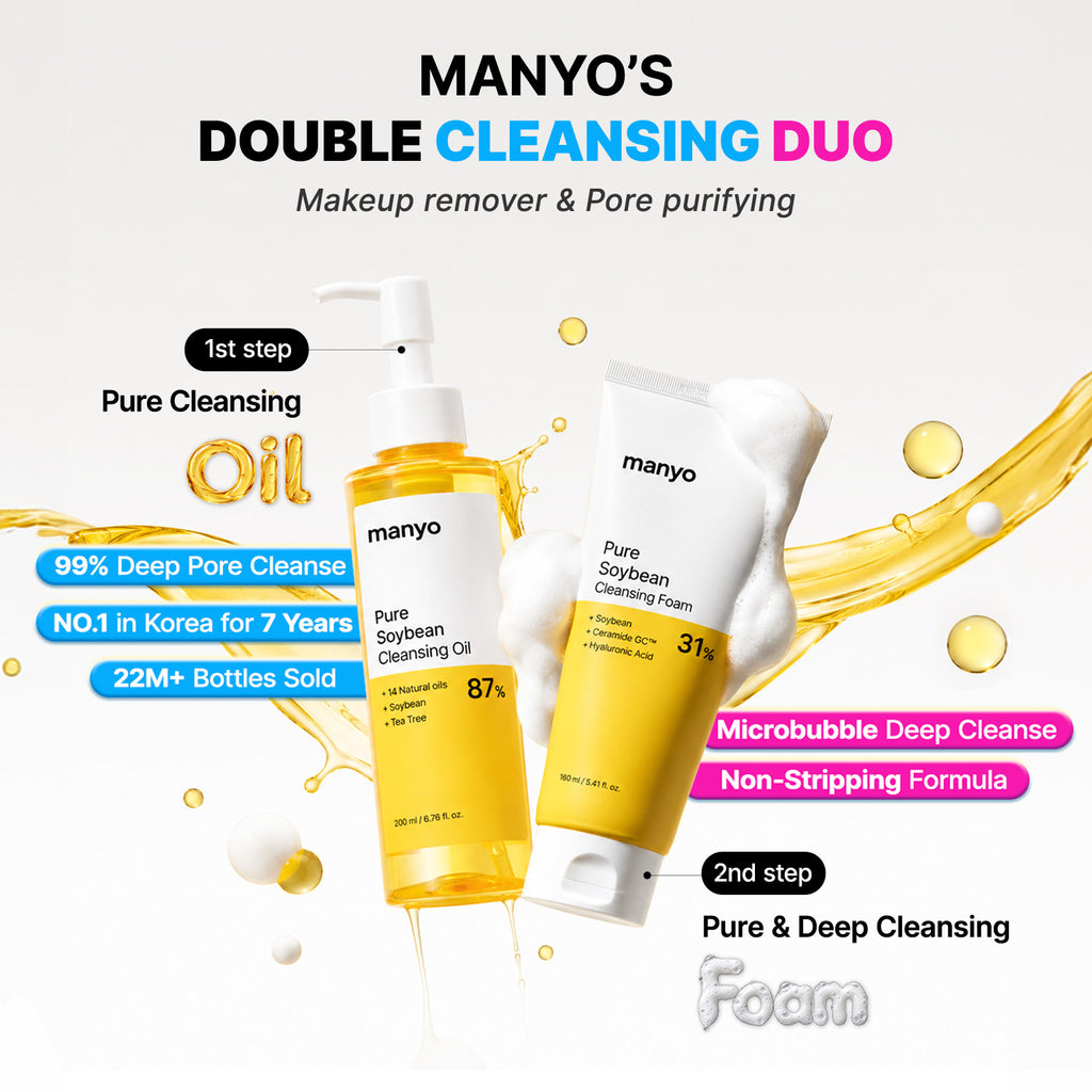 MANYO Pure Cleansing Oil + Cleansing Foam Duo